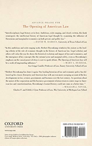 The Opening of American Law: Neoclassical Legal Thought, 1870-1970