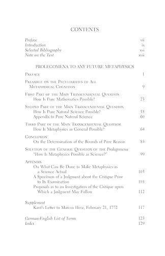Prolegomena to Any Future Metaphysics: and the Letter to Marcus Herz, February 1772 (Hackett Classics)