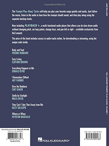 Jazz Ballads: Trumpet Play-Along Volume 7 (Hal Leonard Trumpet Play-along, 7)