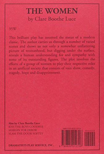 The Women. (Acting Edition for Theater Productions) — back cover