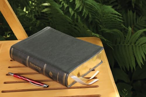 ESV, Thompson Chain-Reference Bible, Leathersoft, Gray, Red Letter, Thumb Indexed