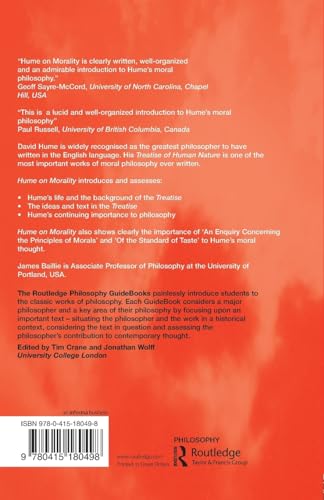 Routledge Philosophy GuideBook to Hume on Morality (Routledge Philosophy GuideBooks)