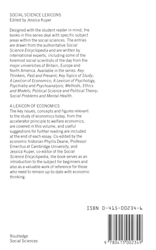 A Lexicon of Economics (Social Science Lexicons)