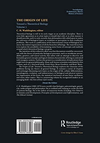 The Origin of Life: Toward a Theoretical Biology