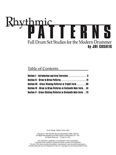 Rhythmic Patterns: Full Drum Set Studies for the Modern Drum