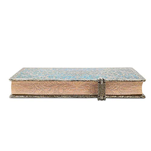 Paperblanks Maya Blue Lined Midi Journal (Silver Filigree Collection)