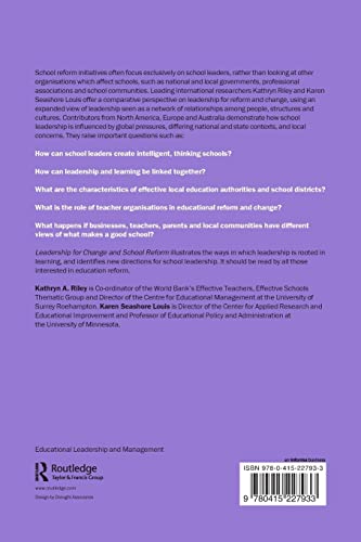 Leadership for Change and School Reform: International Perspectives