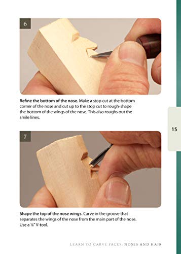 Noses and Hair Study Stick Kit (Learn to Carve Faces with Harold Enlow): Learn to Carve Noses and Hair Booklet & Noses and Hair Study Stick (Fox Chapel Publishing) Sturdy Resin & Step-by-Step Booklet