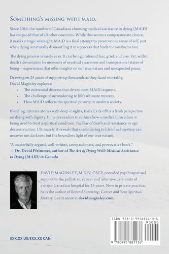 Early Exits: Spirituality, Mortality and Meaning in an Age of Medical Assistance in Dying (Spirituality and Cancer)