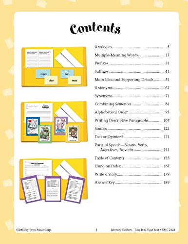 Take It to Your Seat Literacy Centers, Grade 3-4