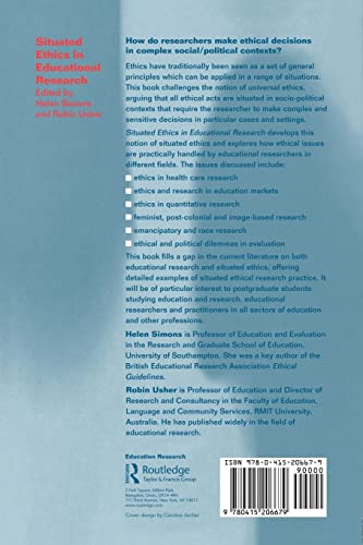 Situated Ethics in Educational Research