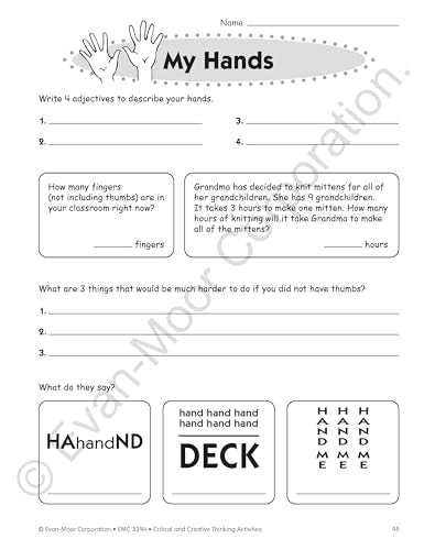 Critical & Creative Thinking Activities, Grade 4 (Critical and Creative Thinking Activities)