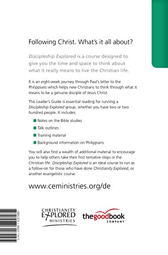 Discipleship Explored Leader's Guide — back cover