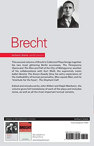 Brecht Collected Plays: 2: Man Equals Man; Elephant Calf; Threepenny Opera; Mahagonny; Seven Deadly Sins (World Classics)