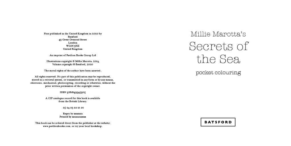 Millie Marotta's Secrets of the Sea: Pocket Colouring
