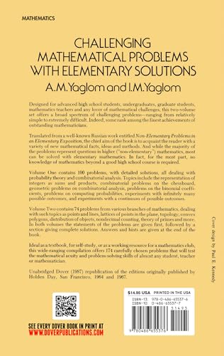 Challenging Mathematical Problems With Elementary Solutions (Volume 2)