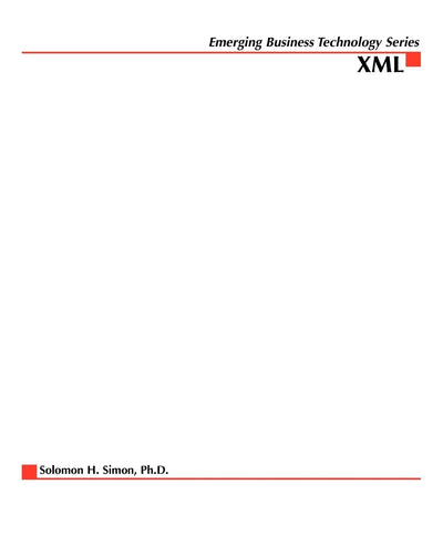XML: eCommerce Solutions for Business and IT Managers