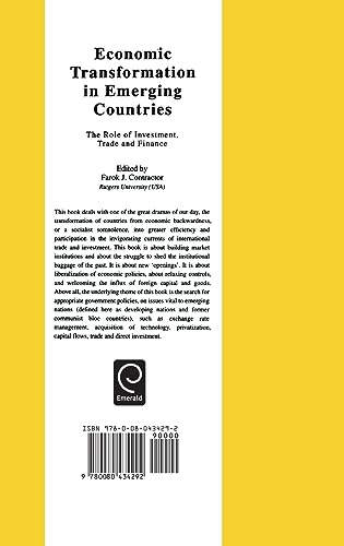 Economic Transformation in Emerging Countries: The Role of Investment, Trade and Finance (Series in International Business and Economics)