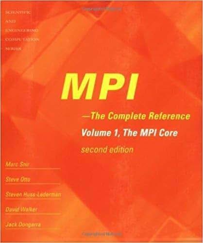 MPI: The Complete Reference (Vol. 1) - 2nd Edition, Vol. 1 - The MPI Core