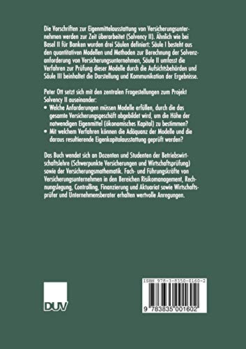 Solvabilittsmessung bei Schaden-Unfall-Versicherungsunternehmen: Anforderungen an stochastische interne Modelle und an deren Prfung (Versicherung und Risikoforschung, 49) (German Edition)