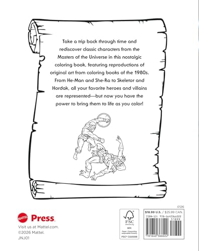 Masters of the Universe: Retro Power! Coloring Book