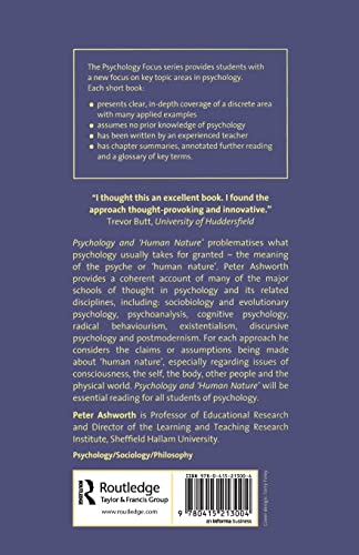 Psychology and 'Human Nature' (Psychology Focus)