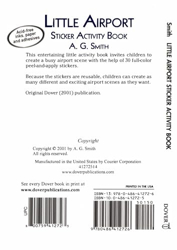 Little Airport Sticker Activity Book (Dover Little Activity Books: Travel) — back cover