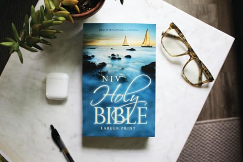 NIV, Holy Bible, Larger Print, Economy Edition, Paperback, Blue, Comfort Print