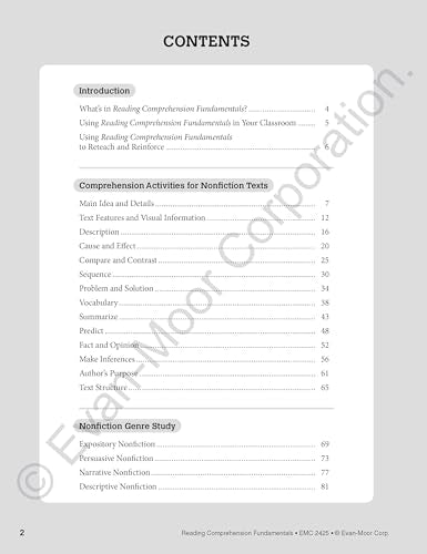 Reading Comprehension Fundamentals, Grade 5