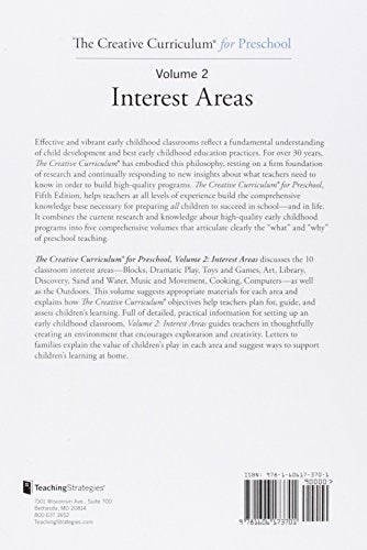The Creative Curriculum for Preschool: Interest Areas, Vol. 2