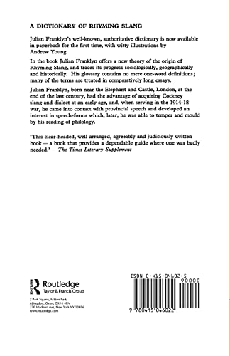A Dictionary of Rhyming Slang
