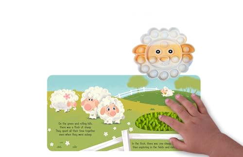Fidgimals Little Sheep Animal Baby Book  Sensory Board Book with Pop It Fidget Toys, Perfect Sensory Toys for Toddlers I Baby Books I Your Sensory Fidget Friend