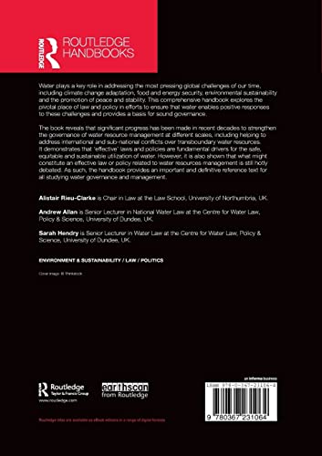 Routledge Handbook of Water Law and Policy (Routledge Environment and Sustainability Handbooks)