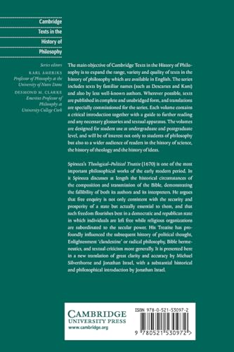 Spinoza: Theological-Political Treatise (Cambridge Texts in the History of Philosophy)