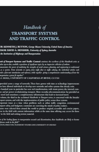 Handbook of Transport Systems and Traffic Control (Handbooks in Transport, 3)