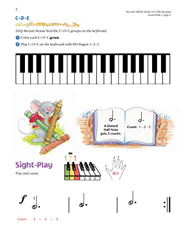 Music for Little Mozarts Notespeller & Sight-Play Book, Bk 2: Written Activities and Playing Examples to Reinforce Note-Reading (Music for Little Mozarts, Bk 2)