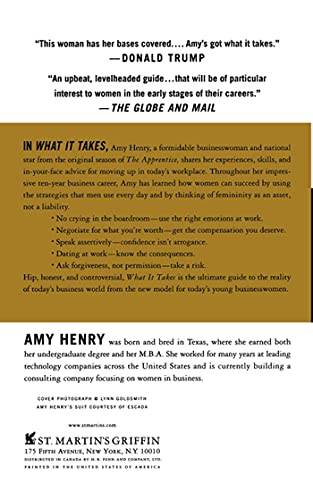 What It Takes: Speak Up, Step Up, Move Up: A Modern Woman's Guide to Success in Business