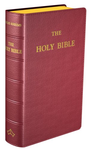 The Holy Bible, Douay-Rheims Edition, Pocket size, Flexible cover, Burgundy colour