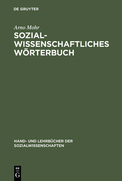 Sozialwissenschaftliches Wrterbuch: Englisch-Deutsch, Deutsch-Englisch (Hand- und Lehrbcher der Sozialwissenschaften) (German Edition)