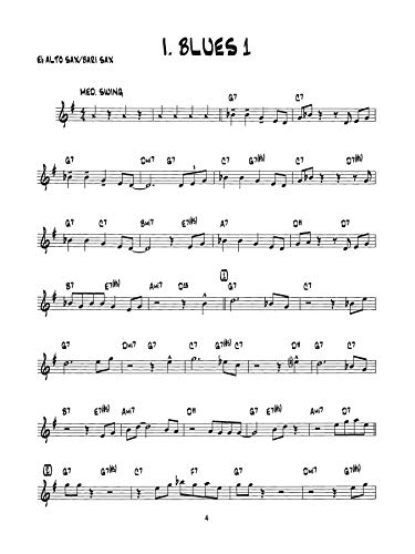 15 Easy Jazz, Blues & Funk Etudes: E-Flat Instruments (Instrumental Series)