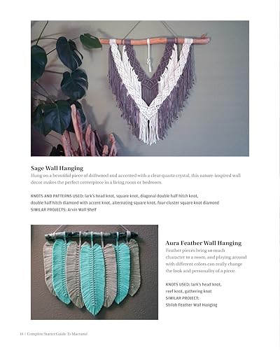 Complete Starter Guide to Macramé: 15 Knotted Home Creations Made with Natural Materials (Fox Chapel Publishing) Book of Macrame Projects for Beginners - Wall Art, Fruit Baskets, a Cat Bed, and More