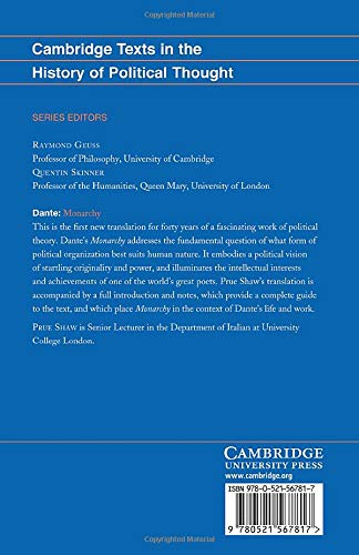 Dante: Monarchy (Cambridge Texts in the History of Political Thought)