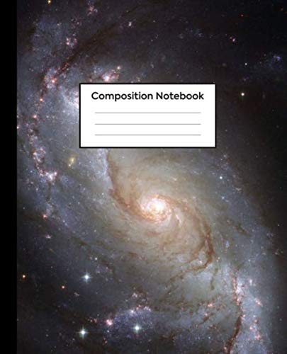 Composition Notebook: Wide Rule, Spiral Galaxy in Outer Space - Journal for Girls and Boys, Kids, School, Students and Teachers - 7.5 x 9.25, 100 Wide Ruled Pages
