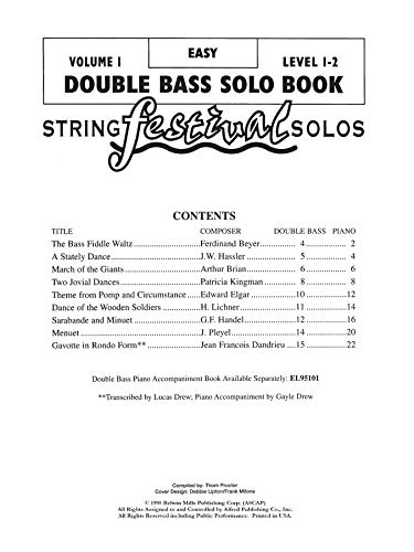 String Festival Solos, Vol 1: Double Bass Solo