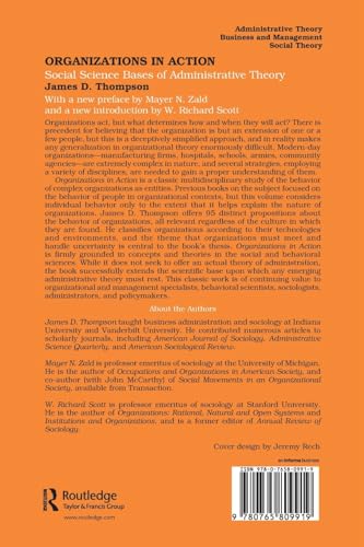 Organizations in Action: Social Science Bases of Administrat