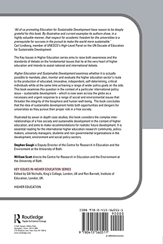 Higher Education and Sustainable Development (Key Issues in Higher Education)