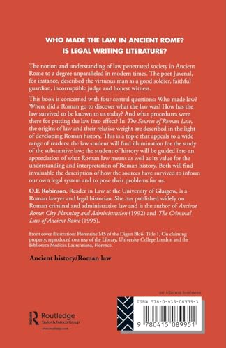 The Sources of Roman Law (Approaching the Ancient World)