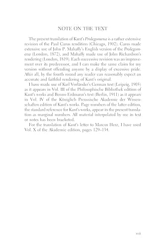 Prolegomena to Any Future Metaphysics: and the Letter to Marcus Herz, February 1772 (Hackett Classics)