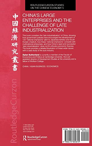 China's Large Enterprises and the Challenge of Late Industrialisation (Routledge Studies on the Chinese Economy)