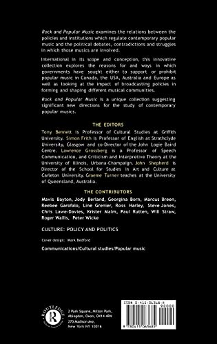 Rock and Popular Music: Politics, Policies, Institutions (Culture: Policy and Politics)